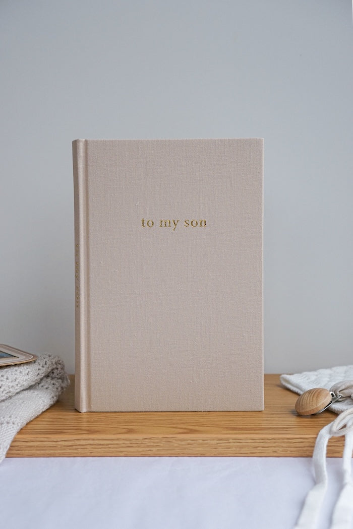 personalised baby journal | to my son | classic edition baby shower gift
