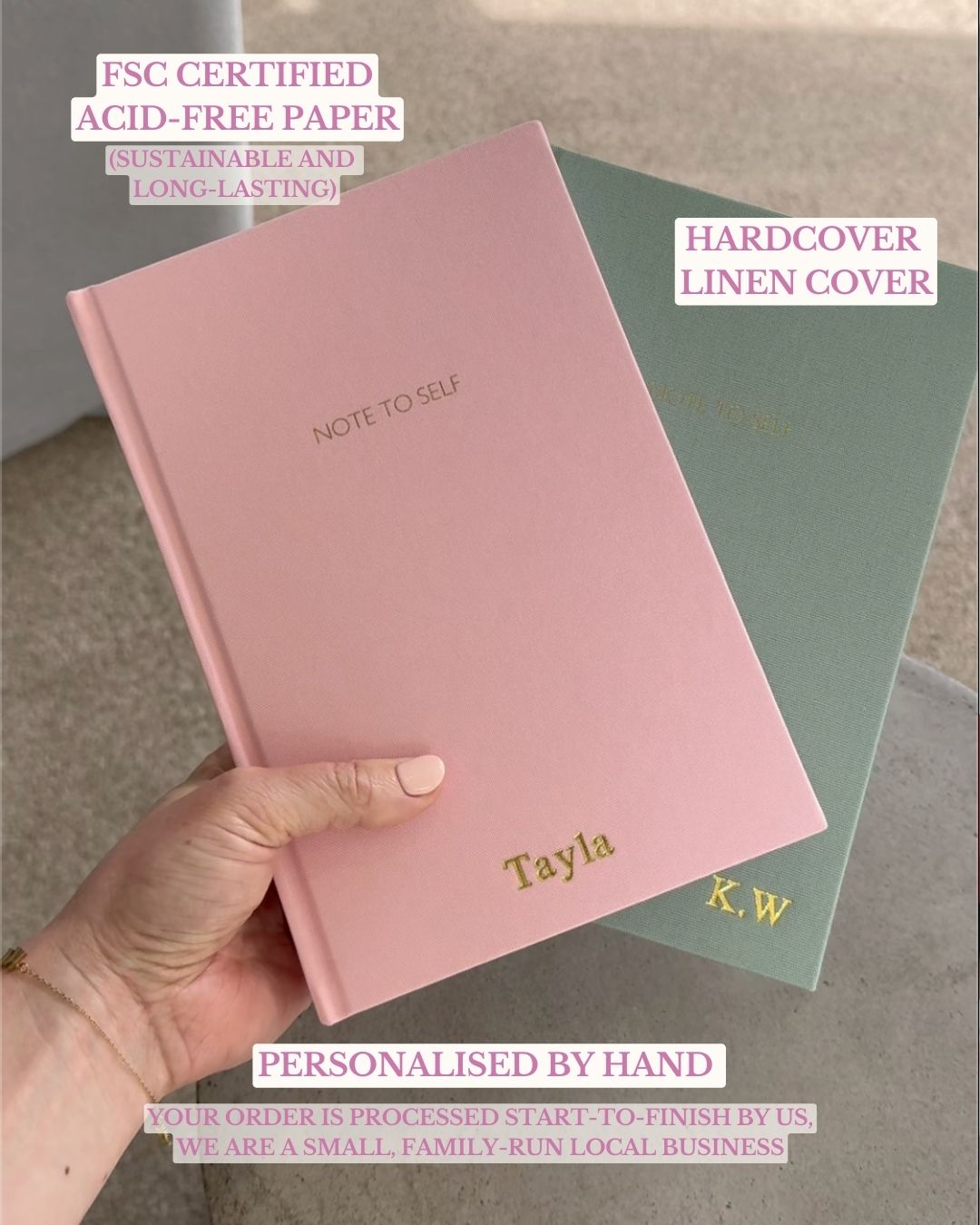 Note To Self | Personalised Journal & Notebook