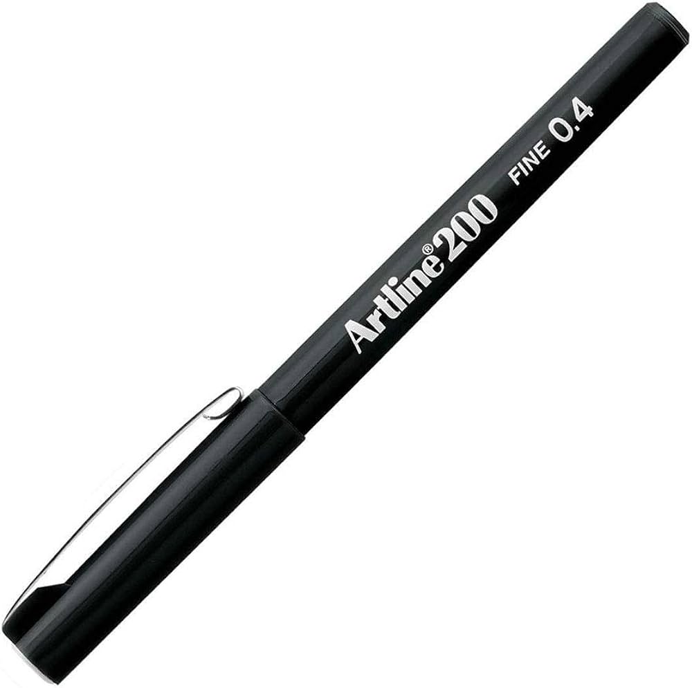 Artline 200 Fineliner Pen 0.4MM BLACK