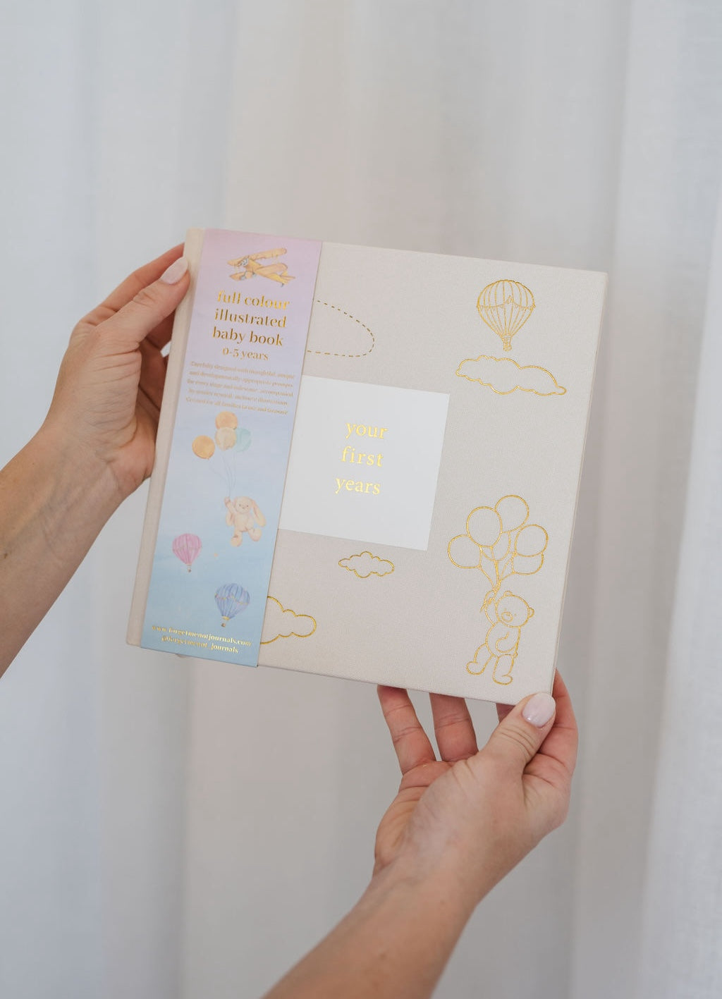 Your First Years personalised baby book included in the keepsake gift set