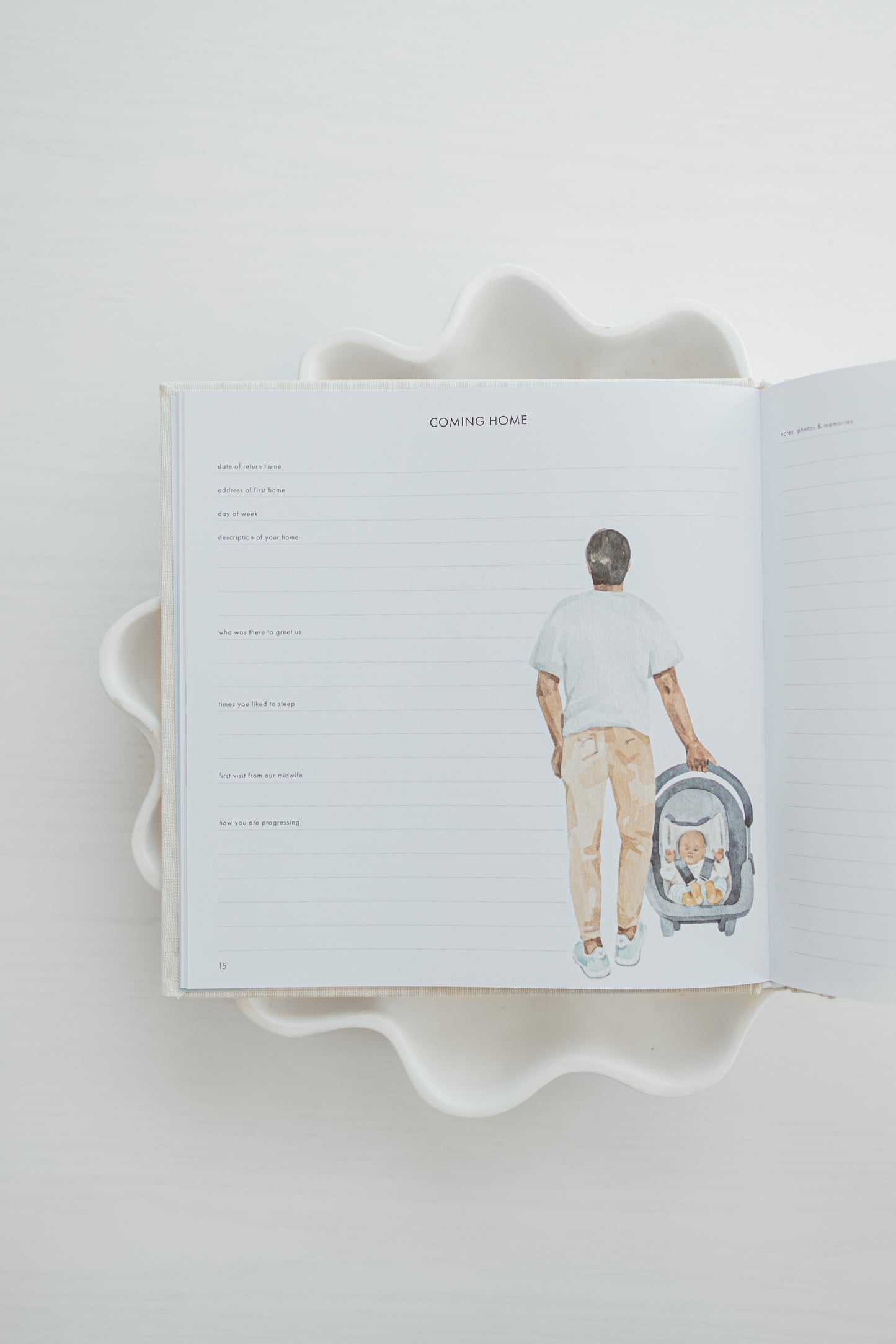 Baby Book Australia inner watercolour