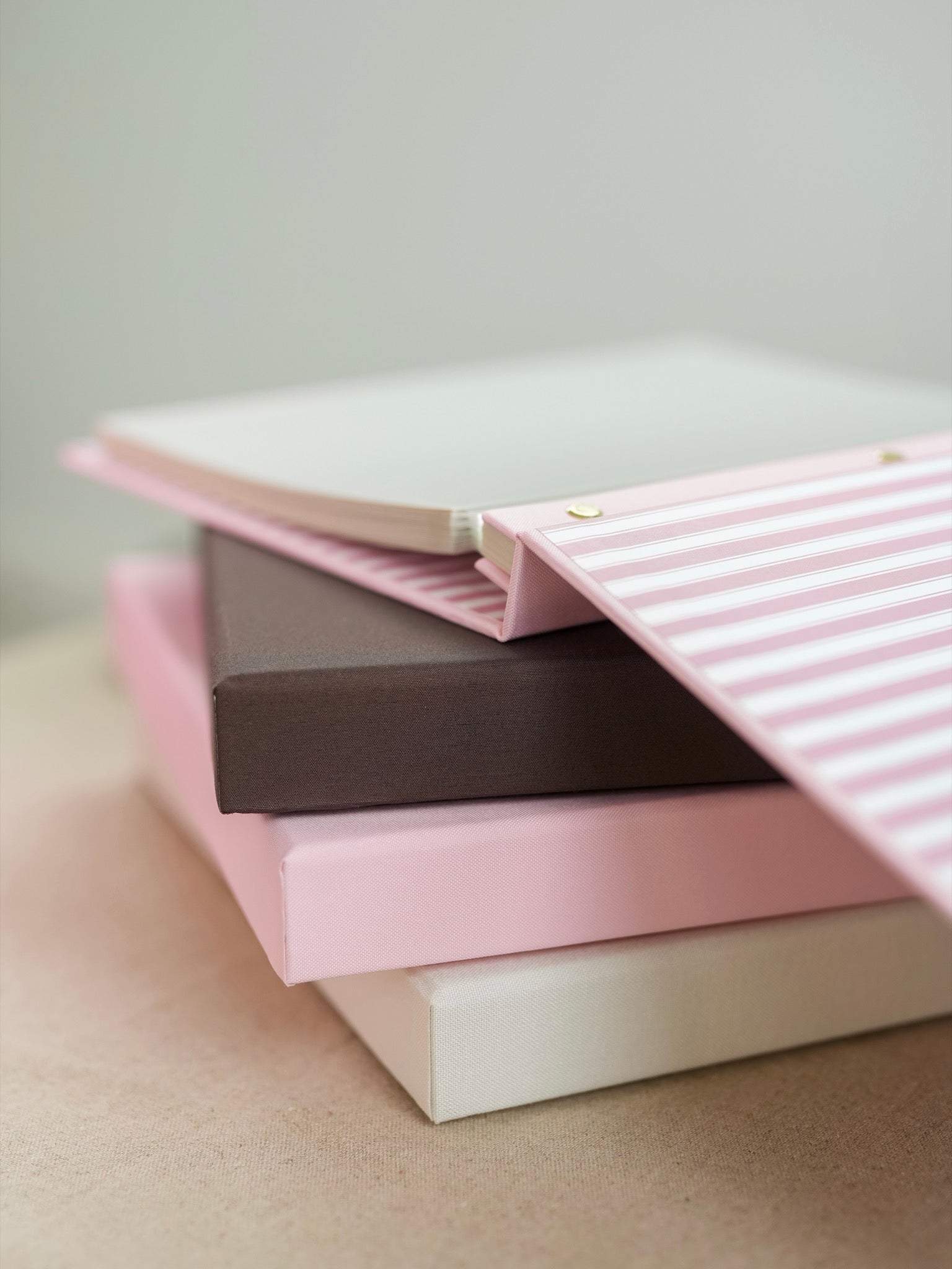 Close up of the linen keepsake box detail