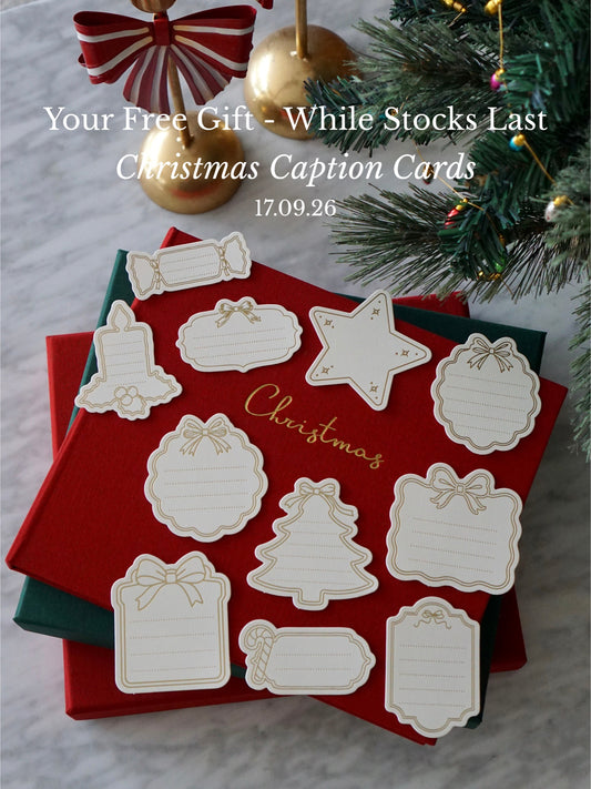 Christmas Photo Album with free Christmas Caption Cards gift, while stocks last