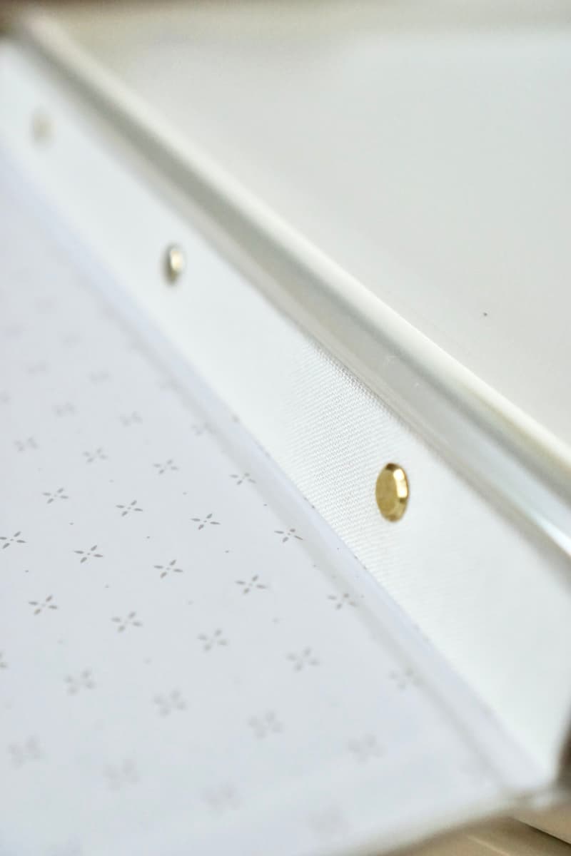 Ivory photo album inner pages with gold screw binding