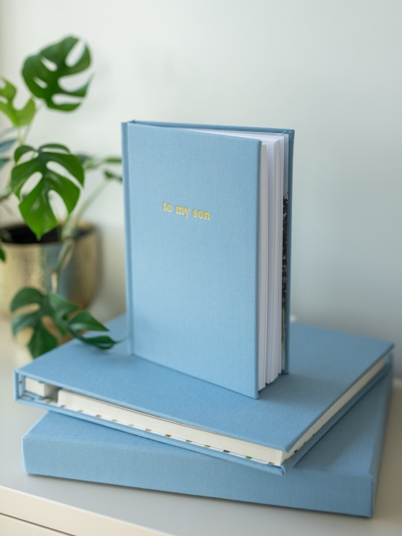 Vintage Blue Photo Album & Journal Bundle
